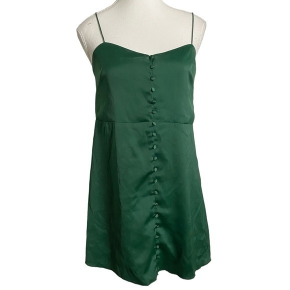 Urban Outfitters Green Satin Like Mini Dress